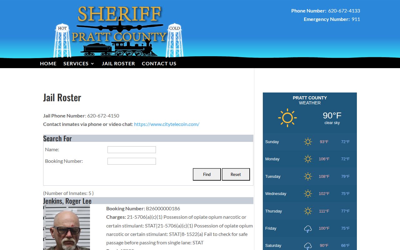 Pratt County current roster compared with 72-hour release record fields